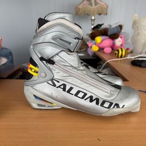 Salomon Silver and Black Men's Athletic Shoes